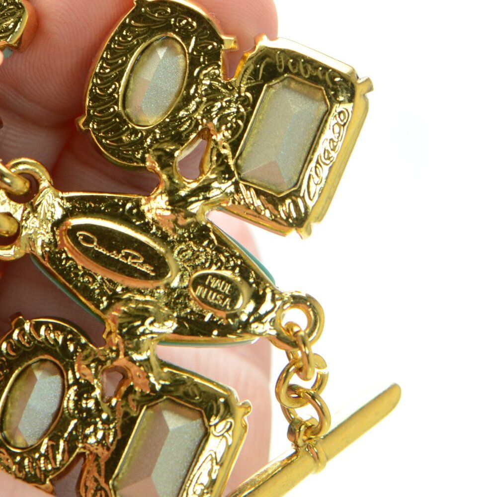 Vintage Oscar De La Renta Carved Resin Bracelet - Picture 6 of 7